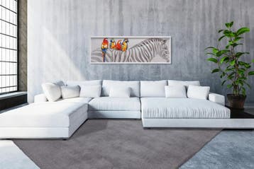Hoogpolig Vloerkleed | Velluto | Uni | Zilver | 160x230 cm, Verzenden, Nieuw