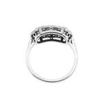 Witgouden Art-Deco ring met diamant ; 0,65 ct., Gebruikt, Overige kleuren, Ophalen of Verzenden, Kleiner dan 17