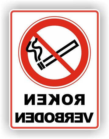 Roken verboden - Raamsticker - Spiegelbeeld - (sp124.80), Verzenden, Nieuw, Overige typen