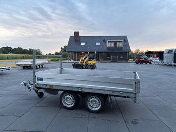 Saris Plateauwagen 270 x 150 cm met vlakzeil in goede staat, Auto diversen, Aanhangers en Bagagewagens, Ophalen, Gebruikt