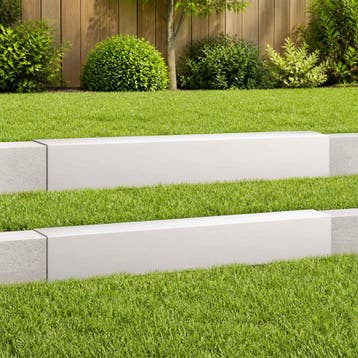 vidaXL Afdekprofiel voor tuinafboording 2 st 100 x 20 x 15, Verzenden, Nieuw