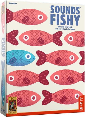 Sounds Fishy - Partyspel | 999 Games - Gezelschapsspellen, Hobby en Vrije tijd, Gezelschapsspellen | Bordspellen, Verzenden, Nieuw
