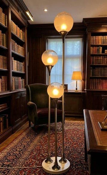 Staande lamp - Opaline glas - Vloerlamp