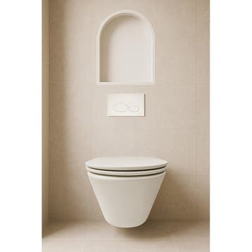 Wiesbaden Demis Inbouwnis - Ovaal - 30x45x10cm - Mat Wit, Ophalen of Verzenden, Nieuw, Rvs