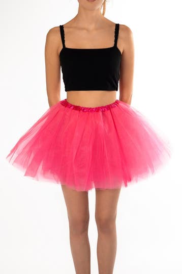 KIMU® Tutu Neon Roze Tule Rokje M L 164 170 176 Fluoriserend, Kleding | Dames, Carnavalskleding en Feestkleding, Ophalen of Verzenden