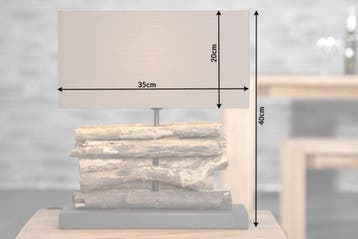 Tafellamp PERIFERE drijfhoutbruin - 17322, Huis en Inrichting, Lampen | Tafellampen, Ophalen of Verzenden, Nieuw