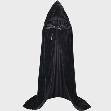 Lange Fluwelen Kapmantel met Capuchon - Unisex voor Hallowee, Verzenden