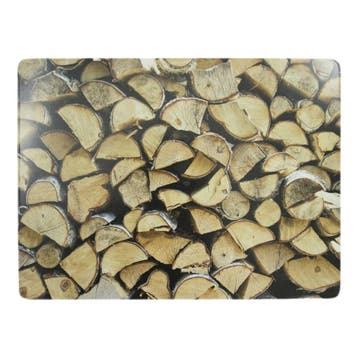 placemat openhaard hout 30x40cm (4), Verzenden, Nieuw