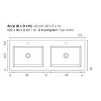 Badkamermeubel Boss & Wessing Pepper Acryl Wastafel Zonder, Huis en Inrichting, Ophalen of Verzenden, Nieuw