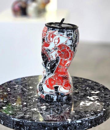 Patryk Konrad - Coca Cola Crushed Collage Sculpture -