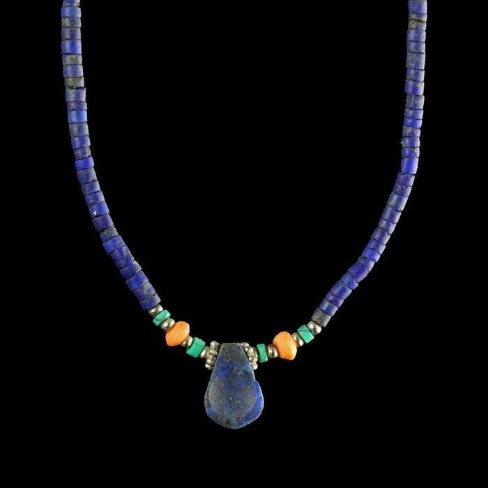 Het oude Egypte, Grieks-Romeinse periode Halsketting met, Antiek en Kunst, Antiek | Overige Antiek