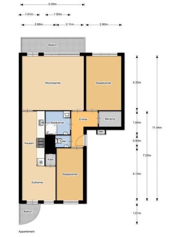 Te Huur 3 Kamer Appartement Louis de Visserstraat In Amsterd, Direct bij eigenaar, Appartement, Amsterdam, Amsterdam
