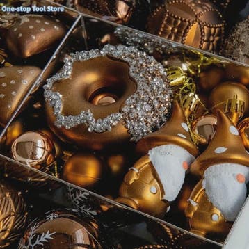 Luxe Kerstballen Set (60 Stuks) met Donut, Gnome & Sneeuwvlo, Diversen, Kerst, Verzenden, Nieuw