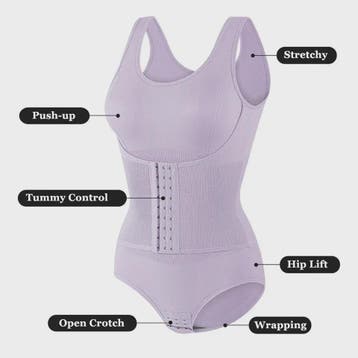 Dames Bodysuit Shapewear met Rits en Buikcontrole - Taille T, Verzenden