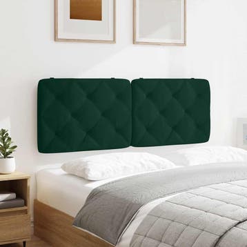vidaXL Hoofdbordkussen 140 cm fluweel donkergroen, Verzenden, Nieuw, Groen, Stof