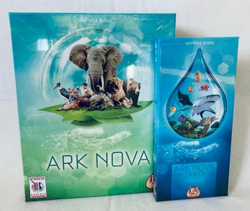 Bordspel Ark Nova + uitbreiding Waterwereld  Nederlandstalig, Hobby en Vrije tijd, Vijf spelers of meer, Ophalen of Verzenden