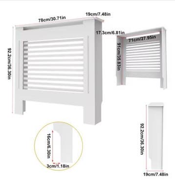 MDF Radiatorombouw Extra Hoog 92 cm met Bovenplank, Verzenden, Nieuw