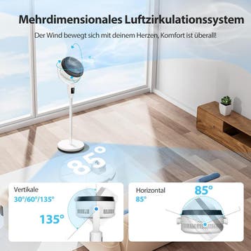 Ventilator staand - Statiefventilator - Staande ventilator -, Verzenden, Zo goed als nieuw
