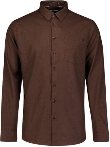 No Excess Overhemd Bruin Melange Flannel maat M Heren, Verzenden, Nieuw, Bruin, No Excess