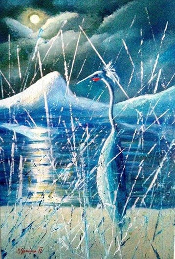 Miroslav Spadrna (pintorcheco) - Guardián de la Luna, Antiek en Kunst