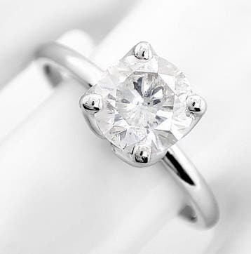 Zonder minimumprijs - Ring - 14 karaat Witgoud - 1.03ct. tw., Nieuw