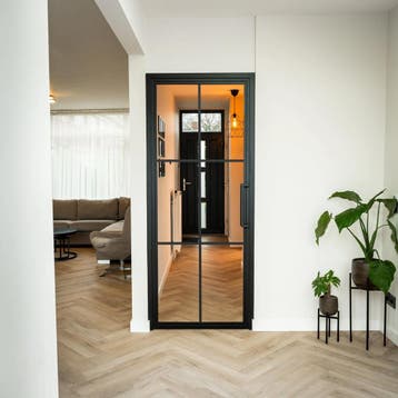 Stalen Binnendeur - Zwart - 6 Vlaks - Moderne look, Doe-het-zelf en Verbouw, Deuren en Horren, Minder dan 80 cm, Binnendeur, Nieuw