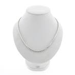 Zilveren vossenstaart schakelketting, Ophalen of Verzenden, Gebruikt, Overige kleuren, Zilver