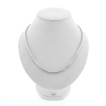 Zilveren vossenstaart schakelketting, Sieraden, Tassen en Uiterlijk, Kettingen, Ophalen of Verzenden, Gebruikt, Zilver, Zilver