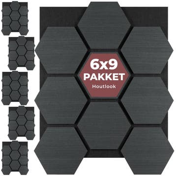 Akoestische panelen Sonic Shield houtlook - zwarte eik, Verzenden, Nieuw