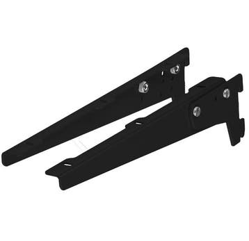 Set van 2 dragers verstelbaar 250 mm zwart gelakt, Huis en Inrichting, Woonaccessoires | Wandplanken en Boekenplanken, Verzenden