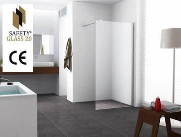 Wiesbaden Safety Glass 2.0 Inloopdouche + Muurprofiel 100 x, Ophalen of Verzenden, Nieuw, Glas, Bad