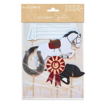 ScrapCooking Taarttoppers Paardrijden Set/5, Verzenden, Nieuw