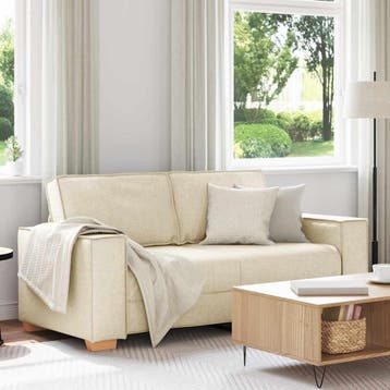 vidaXL 2-zitsbank Linnen 180x78x84 cm, Verzenden, Minder dan 150 cm, Stof, Nieuw