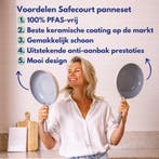 Safecourt Kitchen 3-delige Keramische koekenpan Pannenset, Verzenden, Nieuw