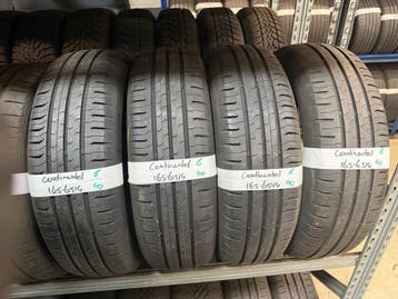165-65-14 Continental Zomerbanden 6mm Incl Montage 165 65 14, Ophalen, 14 inch, Gebruikt, Band(en)