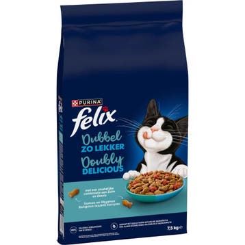 Felix Kattenvoer Droog Dubbel Zo Lekker Adult Zalm & Zeev..., Verzenden, Kat