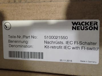1x Retrofit IEC aardlekschakelaar Betonvibrator Interne, Ophalen of Verzenden, Gebruikt
