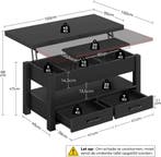 Salontafel met opbergruimte - Koffietafel - 100x50 cm - Brui, Huis en Inrichting, Verzenden, Zo goed als nieuw