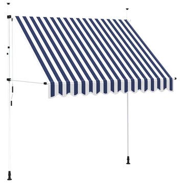 Terrasluifel staal/polyester | 41% Korting, Ophalen of Verzenden, Zo goed als nieuw, 250 cm tot 450 cm, Uitvalscherm