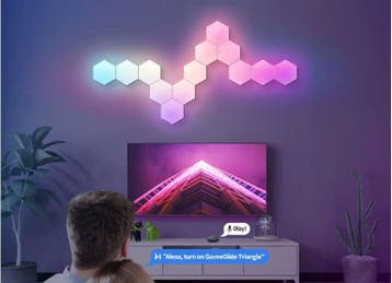 RGB Hexagon Wandlamp LED Panelen App Muziek Sync Set, Verzenden, Nieuw