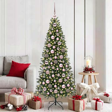 vidaXL Kerstbal Set 120 st 300 LEDs Warmwit Ø 6 cm, Diversen, Verzenden, Nieuw