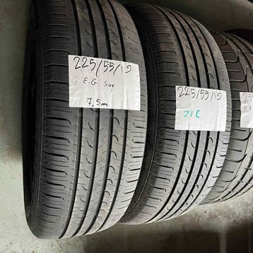 2 x Goodyear 225-55-19 Zomerbanden 7,5mm, 19 inch, Gebruikt, Ophalen of Verzenden, Band(en)