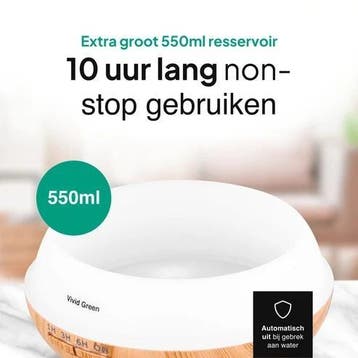 Aroma Diffuser 550ML - Luchtbevochtiger - Aromatherapie, Verzenden, Zo goed als nieuw, Luchtbevochtiger