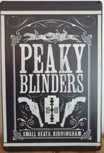Peaky Blinders zwart reclamebord, Verzamelen, Verzenden, Nieuw