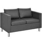 2dekans | Coast Tweezitsbank - 120x60x62,5 cm - Leer - Grijs, Ophalen of Verzenden, Nieuw in verpakking