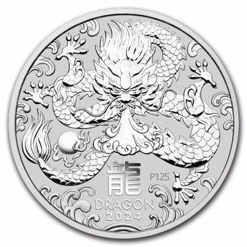 Lunar III - Year of the Dragon 1 kg 2024, Verzenden, Losse munt, Zilver