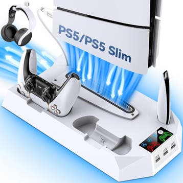 PS5 Slim/Pro Koeler & Controller Lader | Laatste Stuk!, Spelcomputers en Games, Ophalen of Verzenden, Zo goed als nieuw, Overige typen