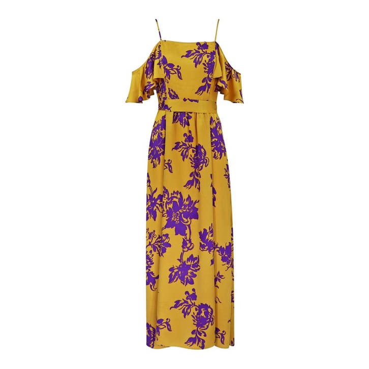 Pennyblack • jurk met open schouders • 38 (IT44), Kleding | Dames, Jurken, Geel, Nieuw, Maat 38/40 (M), Verzenden