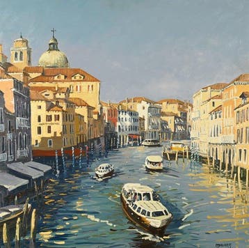 Michel Margueray (b. 1938) - Sur le Grand Canal, Venise