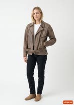 Regular Leather Jacket in Brown size XL, Kleding | Dames, Jassen | Zomer, Ophalen of Verzenden, Nieuw
